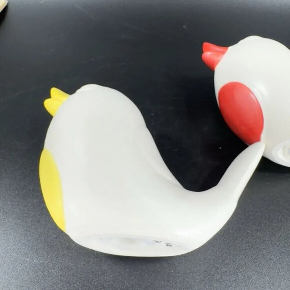 Target Ceramic Bird Salt‎ And Pepper Shaker Set 2 Shakers Red Yellow Painted Set